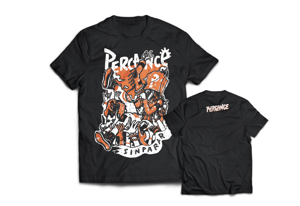Camiseta Crowdsurfing negra hombre